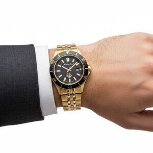 NWT Authentic Mathey-Tissot Expedition Quartz Black Dial Men's Watch